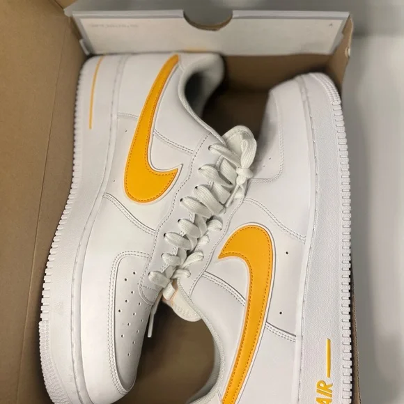 Nike | Shoes | Nike Air Force Low White University Gold Size  display picture 2